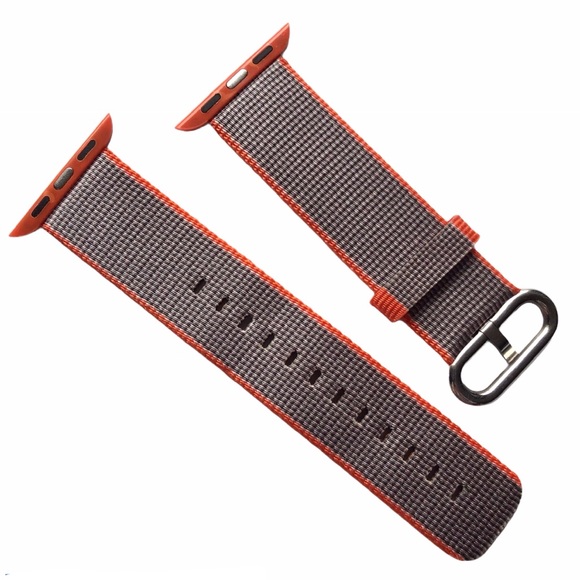 5/$20 NEW Orange Rust Nylon Webbing Band Apple Watch 38/40/41mm M - Picture 4 of 8